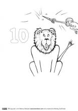 Monkey Stuff printable number 10